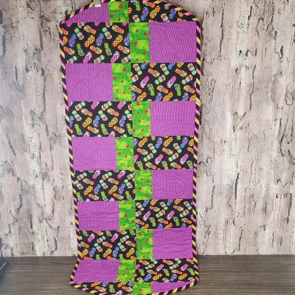 Long Arm Quilted Summer Sandals Table Runner‎ Colorful Flip Flops 36.5